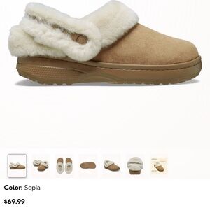 CROCS Sepia Faux Fur Lined